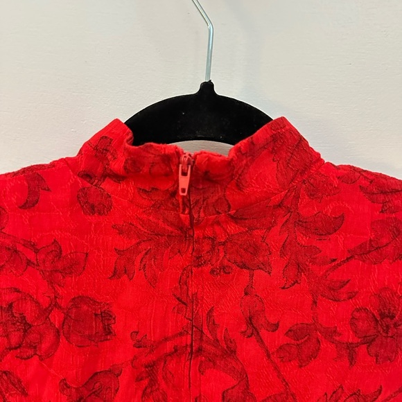 NWT Y2K VINTAGE DRESSBARN 4 Red oriental Inspired woman midi rayon dress - Picture 10 of 13